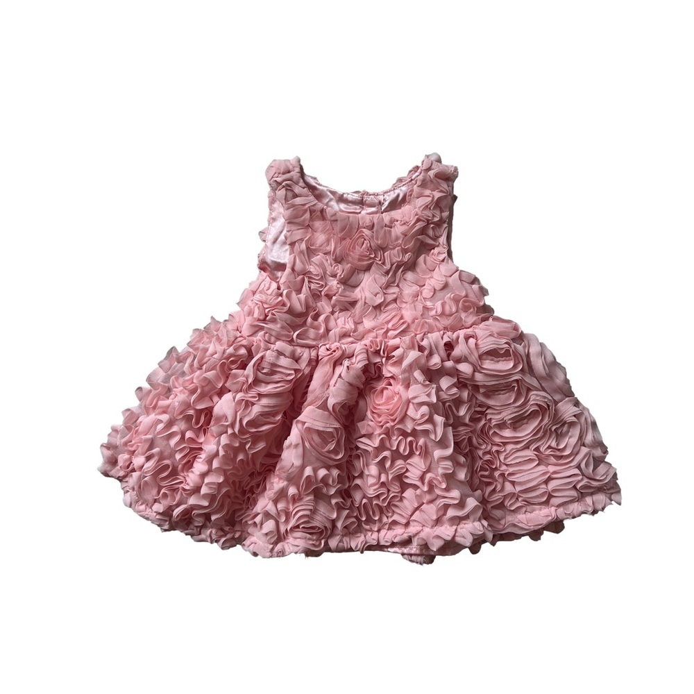 Cat & Jack Pink Baby Dress with Rosette Trim